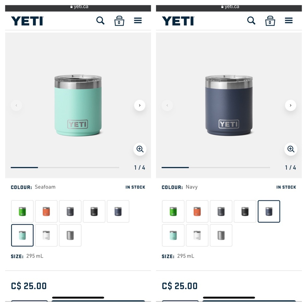 2 for 1 stackable yeti cups